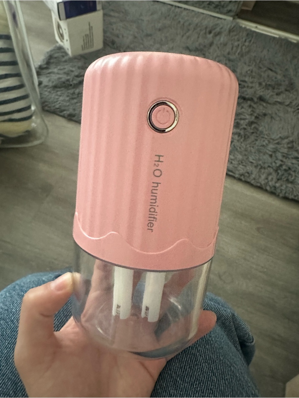 Portable Mini Dual-Spray Humidifier (Pink)